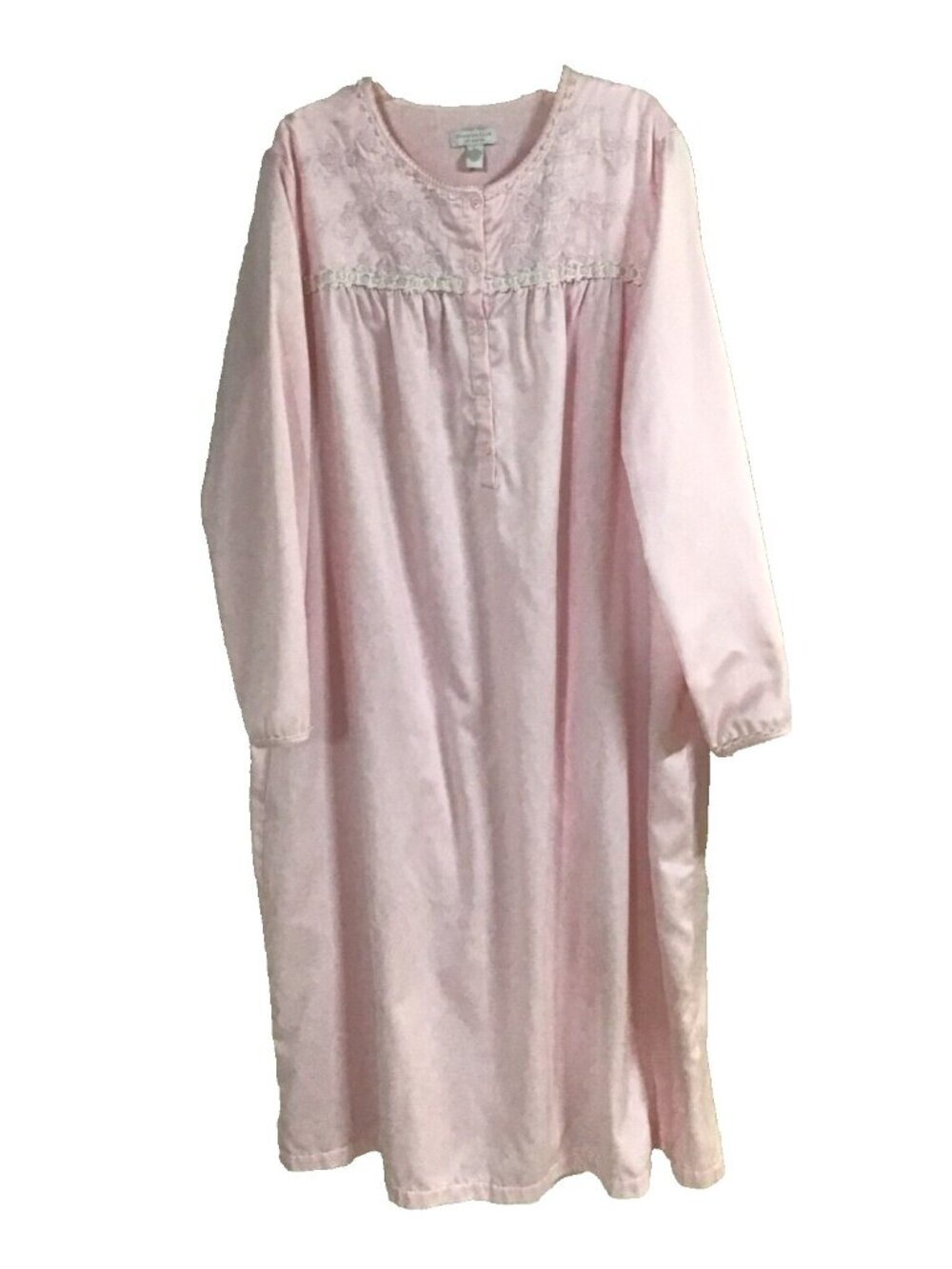 Charter Club Intimates Pink Long Sleeve Large Lined Night Gown